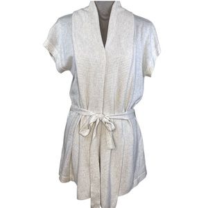 MNG by Mango Oatmeal Short Sleeve Cardigan